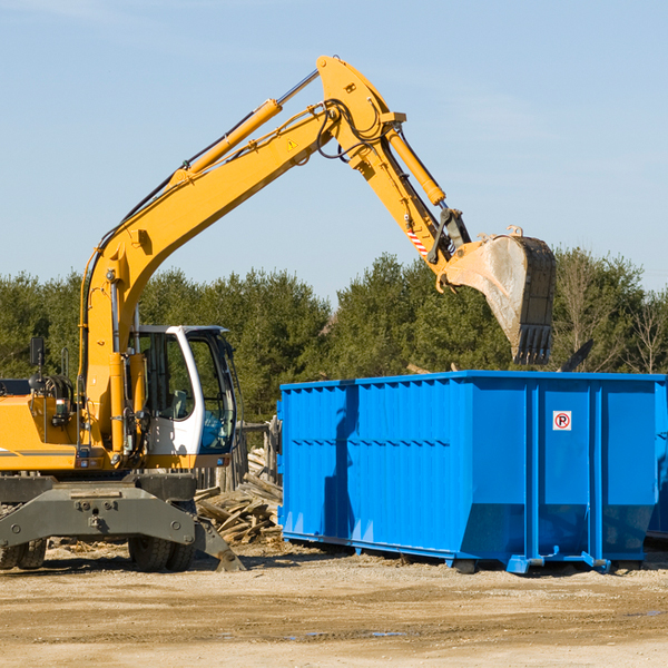 what size residential dumpster rentals are available in Durham California